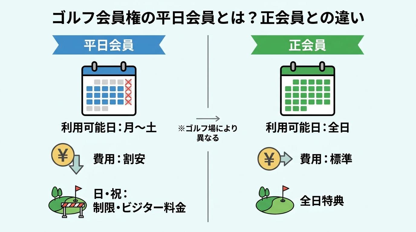 平日会員を選ぶときに確認したいポイントの比較図解